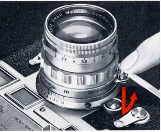 Leica M3 Bedienungsanleitung, fester Einstellring