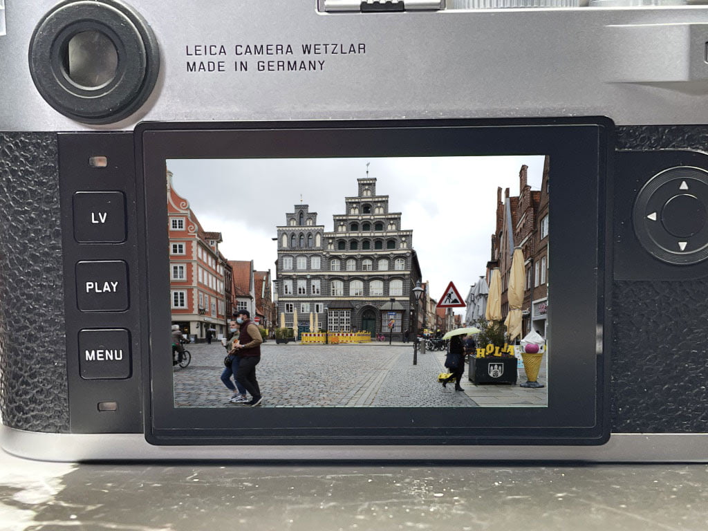 Leica M10 Display, sehr scharf