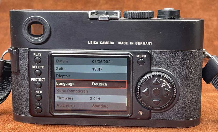 Leica M8: Das rückwärtige Display meiner M8
