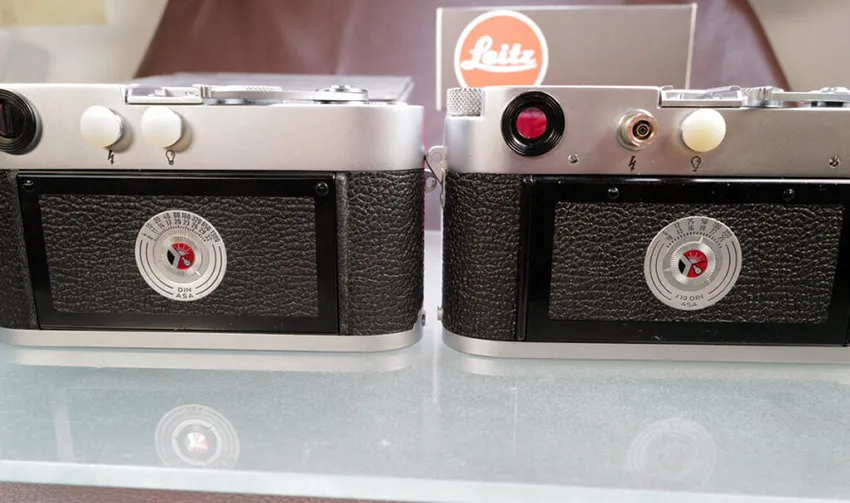 Rückseiten der beiden Leica M3