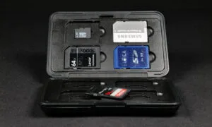 SD Karten Schutzbox Aluminiumlegierung für 16 Karten, stoßsichere Aufbewahrung