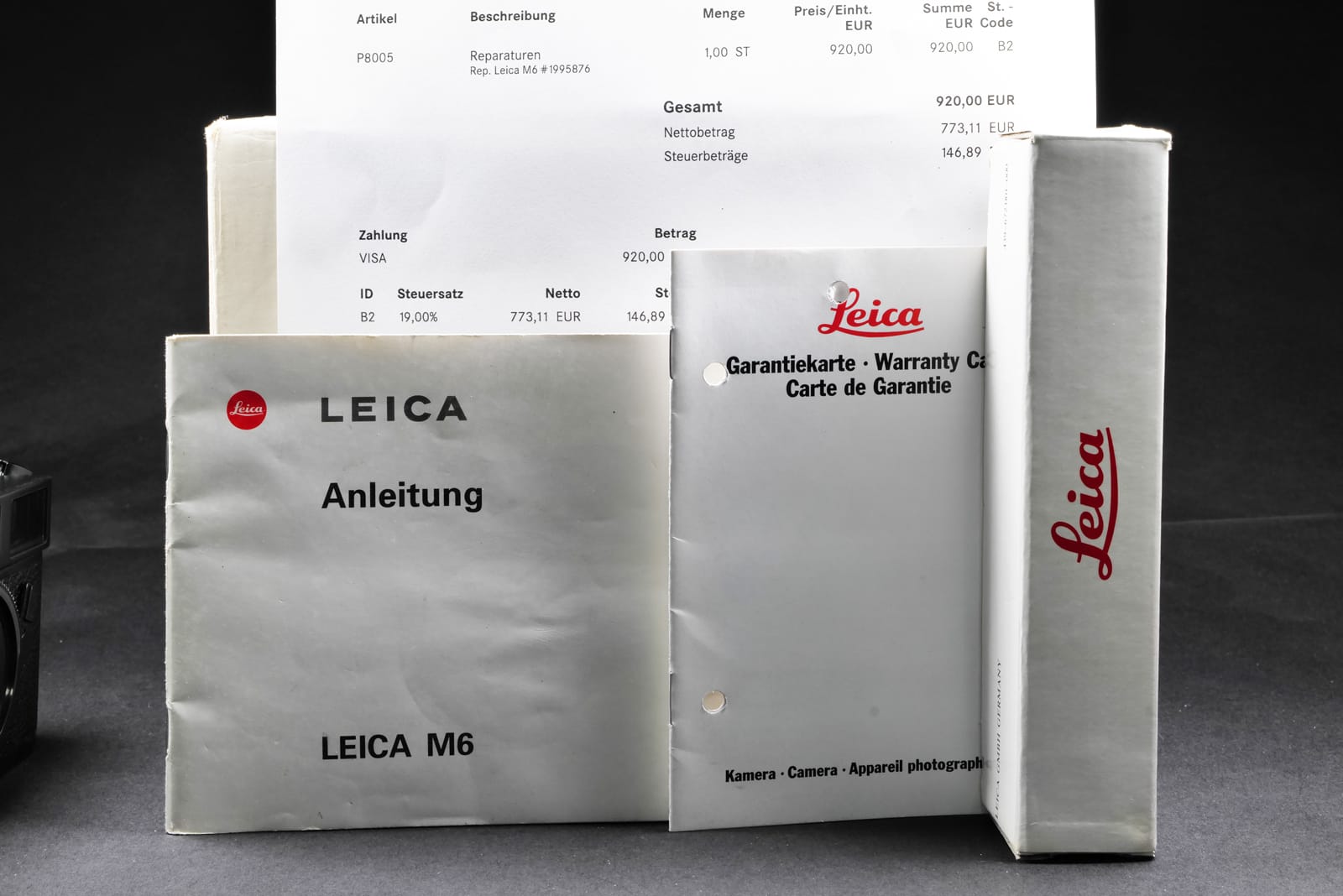 LEICA M6 10404 schwarz analog mit Leder Bereitschaftstasche – Bild 2