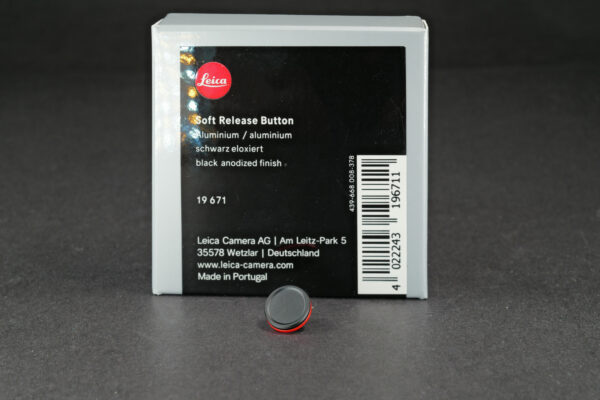 LEICA Soft Release Button schwarz/rot eloxiert – Bild 2