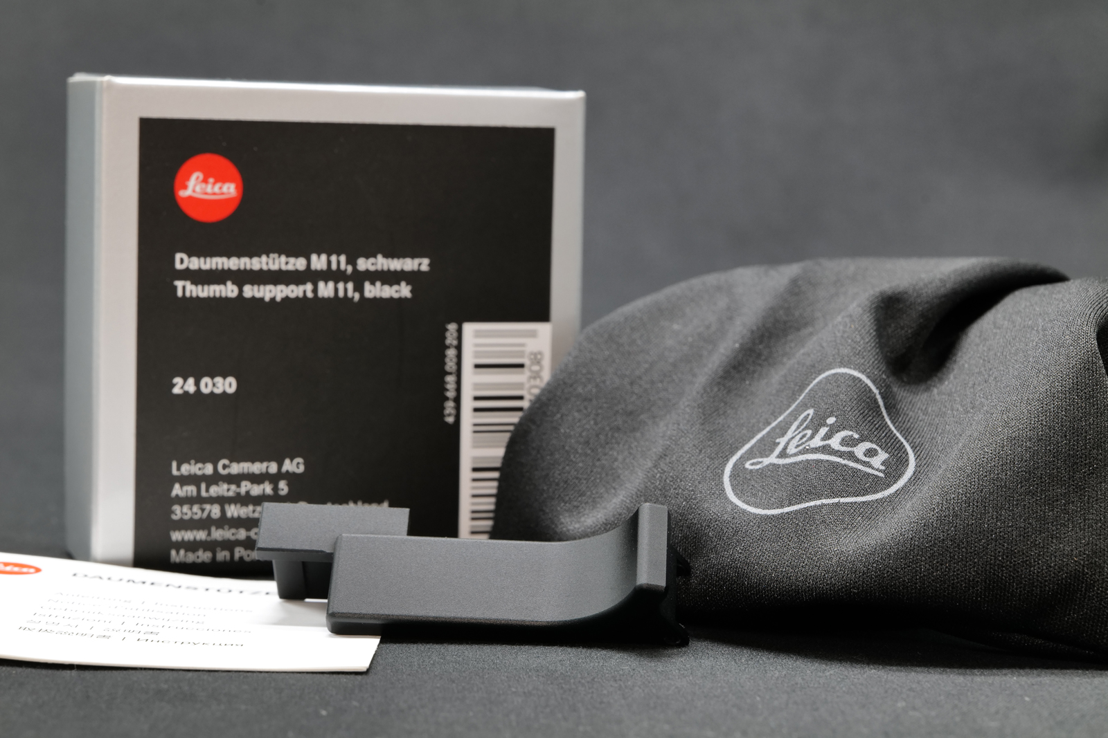 LEICA M11 #24030 Daumenstütze schwarz Demoware