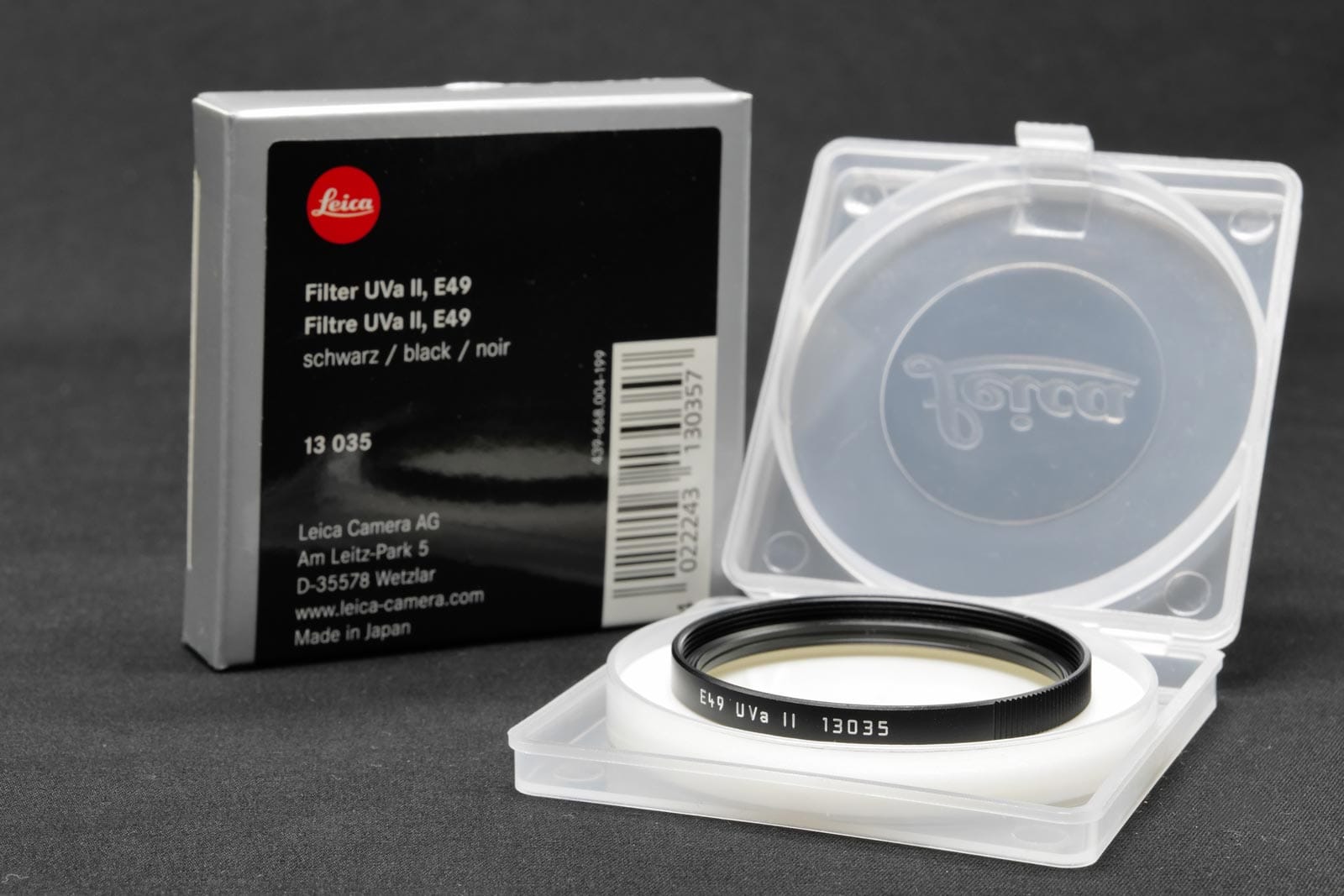 LEICA Filter UVa E49 schwarz #13035 DEMOWARE neuwertig