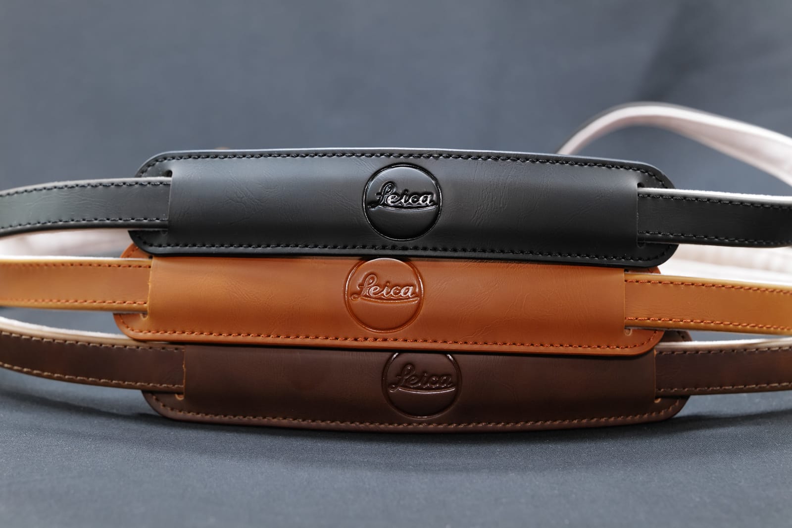 Kamera Leder Trageriemen hellbraun Demoware – Bild 5