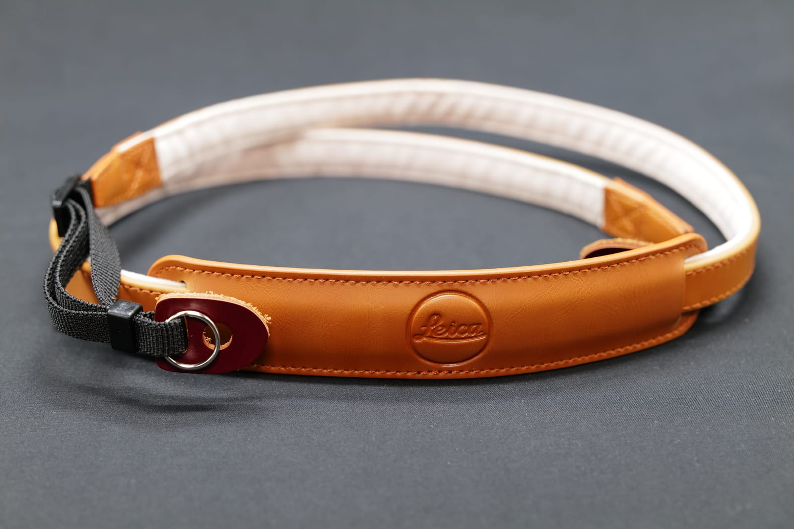 Kamera Leder Trageriemen hellbraun Demoware – Bild 4