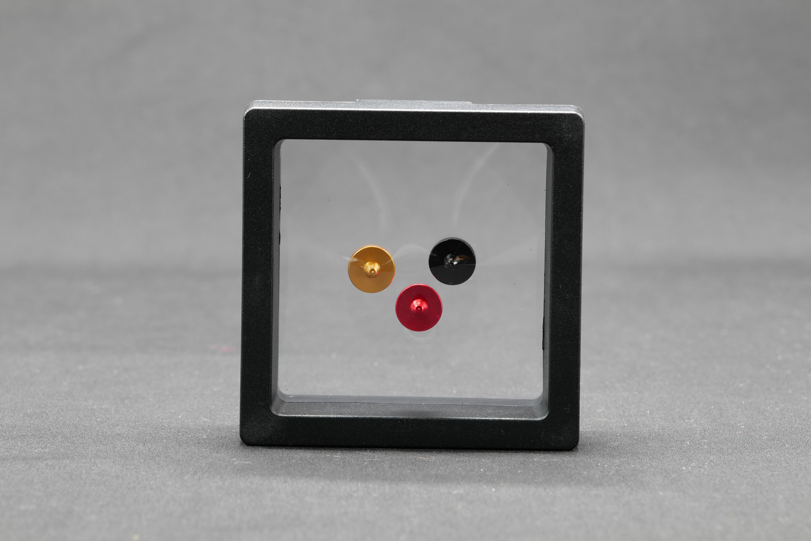 3x Soft Release Button in schwarz, rot, gold farben – Bild 2