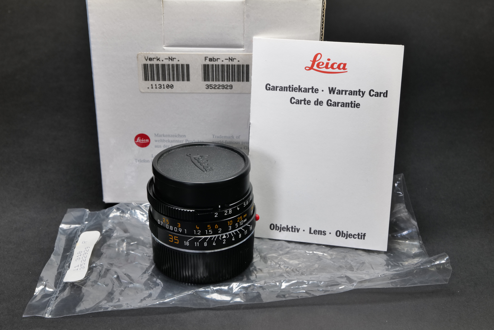 LEICA Summicron-M 2/35mm "King of Bokeh" m. OVP – Bild 3