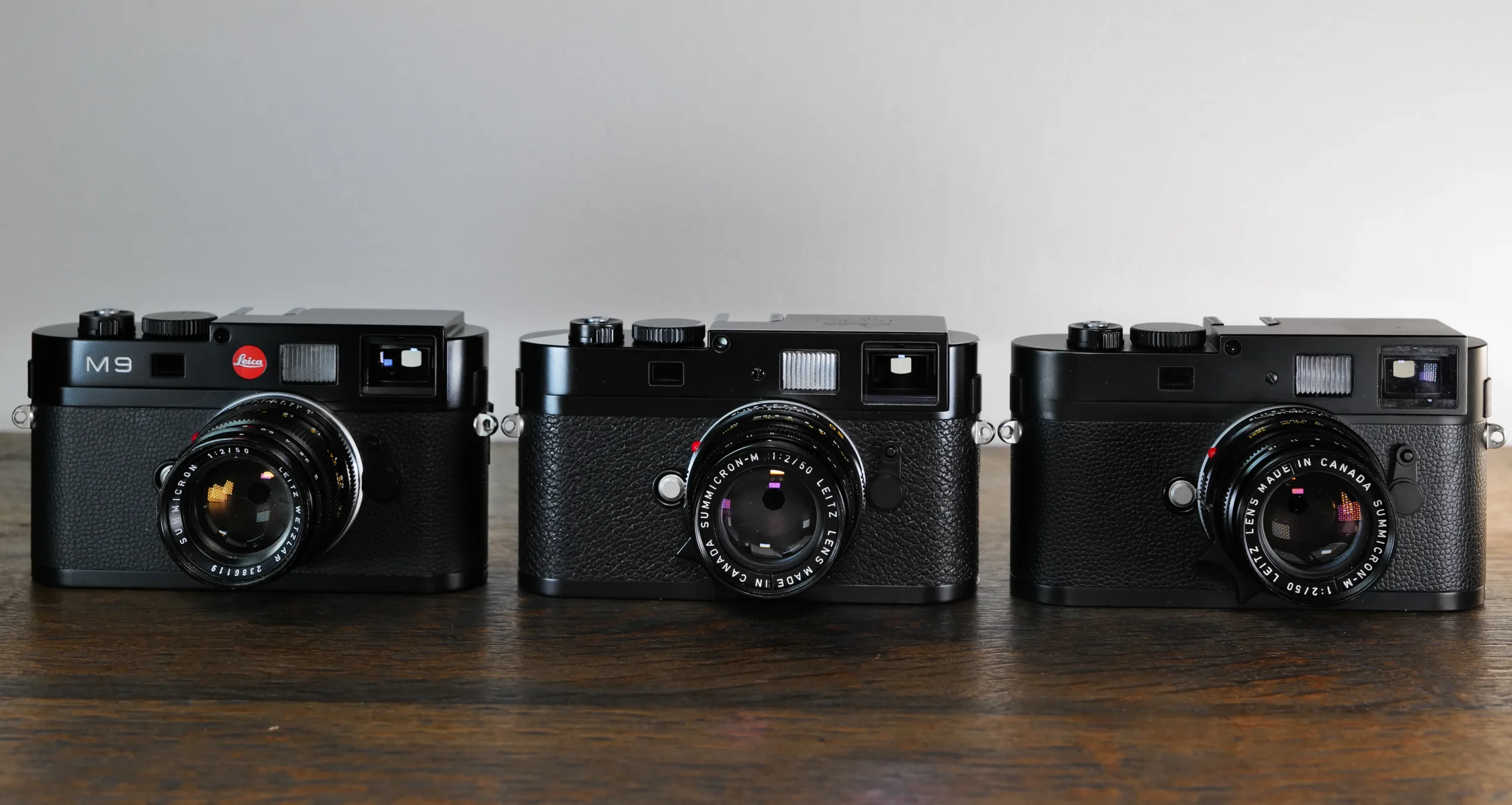 Die Leica M9 Familie Leica M9, Leica M9-P und Leica M Monochrom im Vergleich
