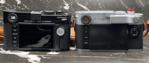 Leica M Typ 240 und Leica M10 Rückseite im Vergleich